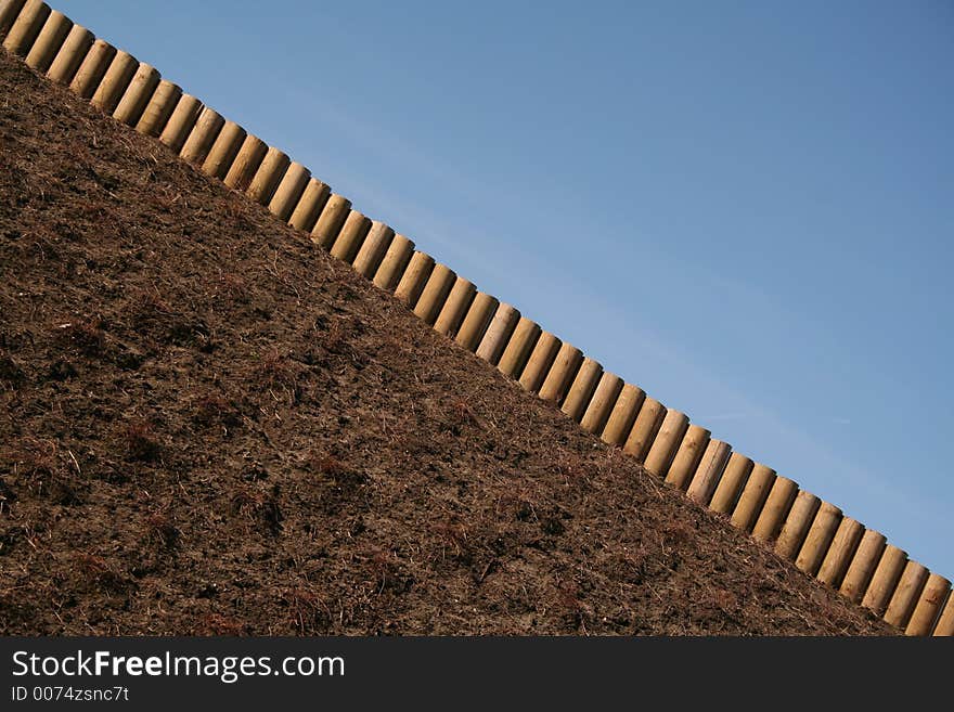 Wooden fence and room for text