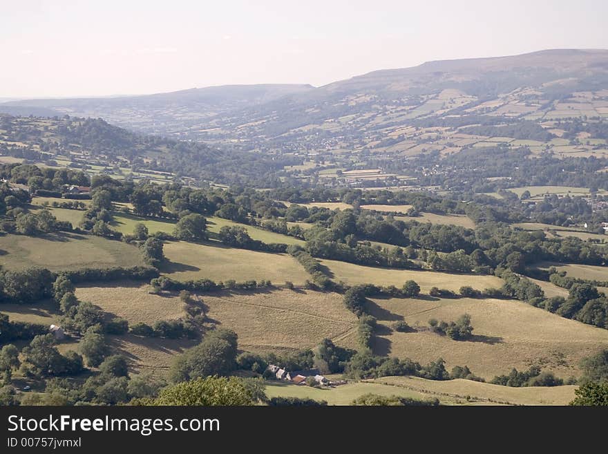 Welsh Valley in the brecon beacons.