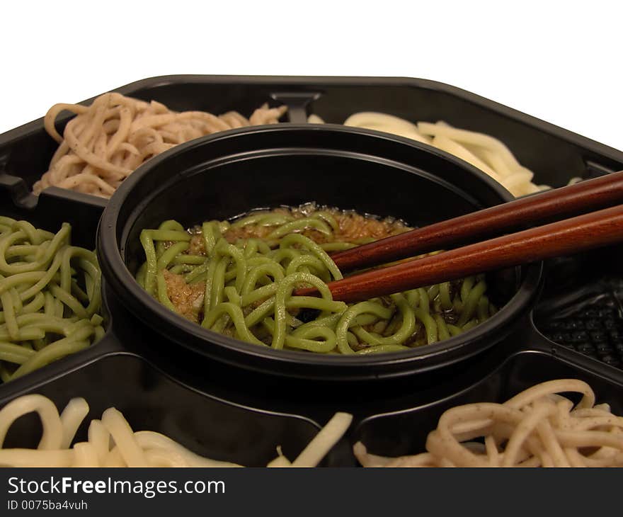 Soba box and chopsticks