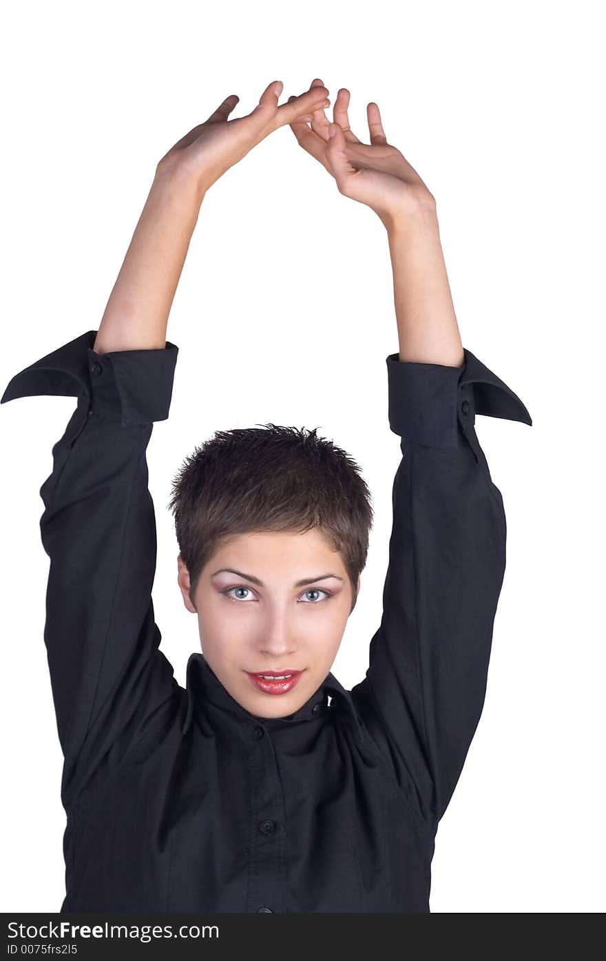 Young beautiful businesswoman posing for portrait