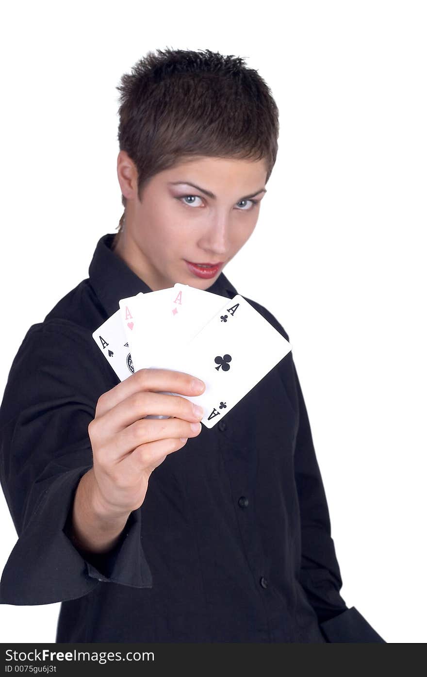 Young beautiful businesswoman posing for portrait