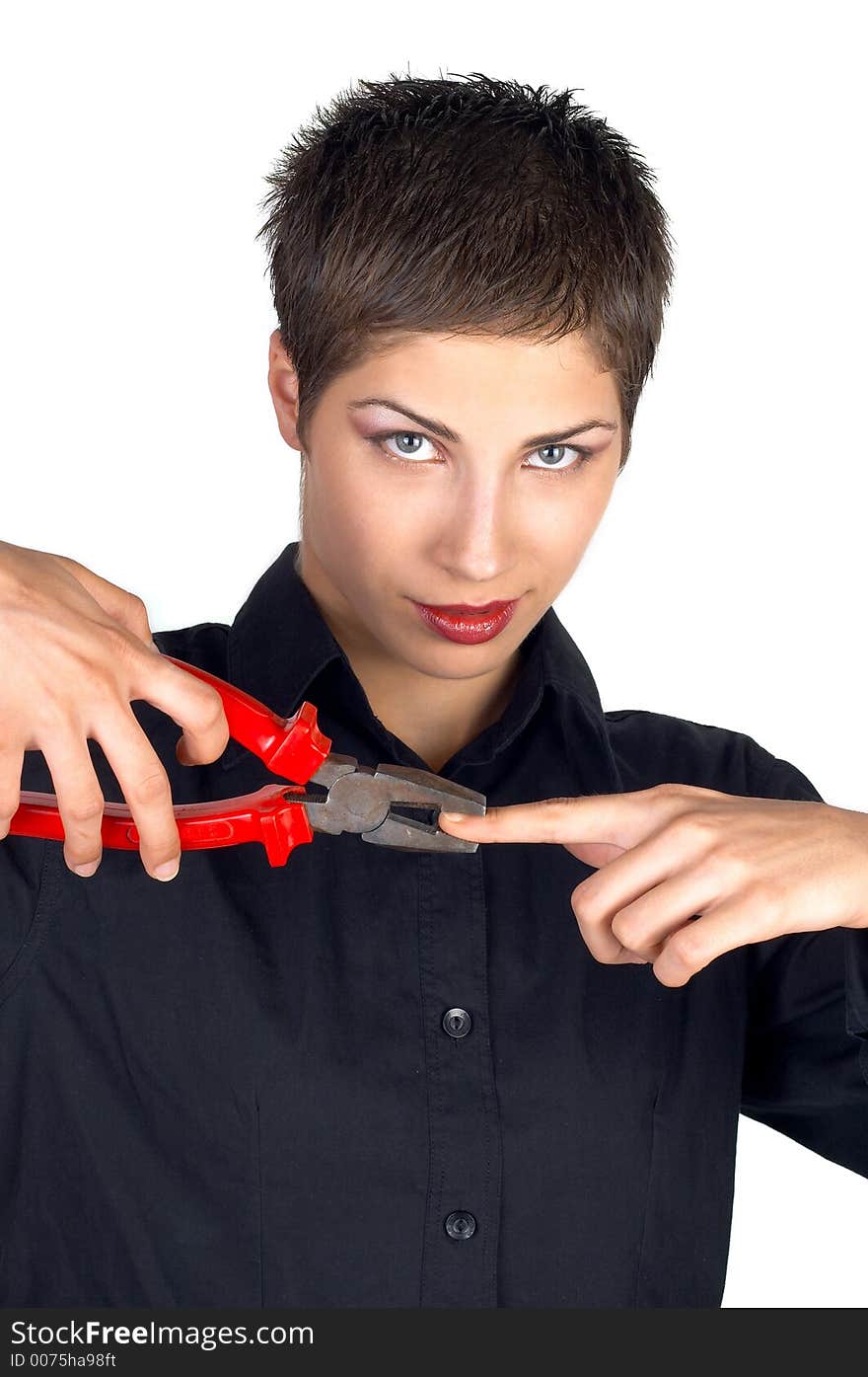 Young beautiful businesswoman posing for portrait