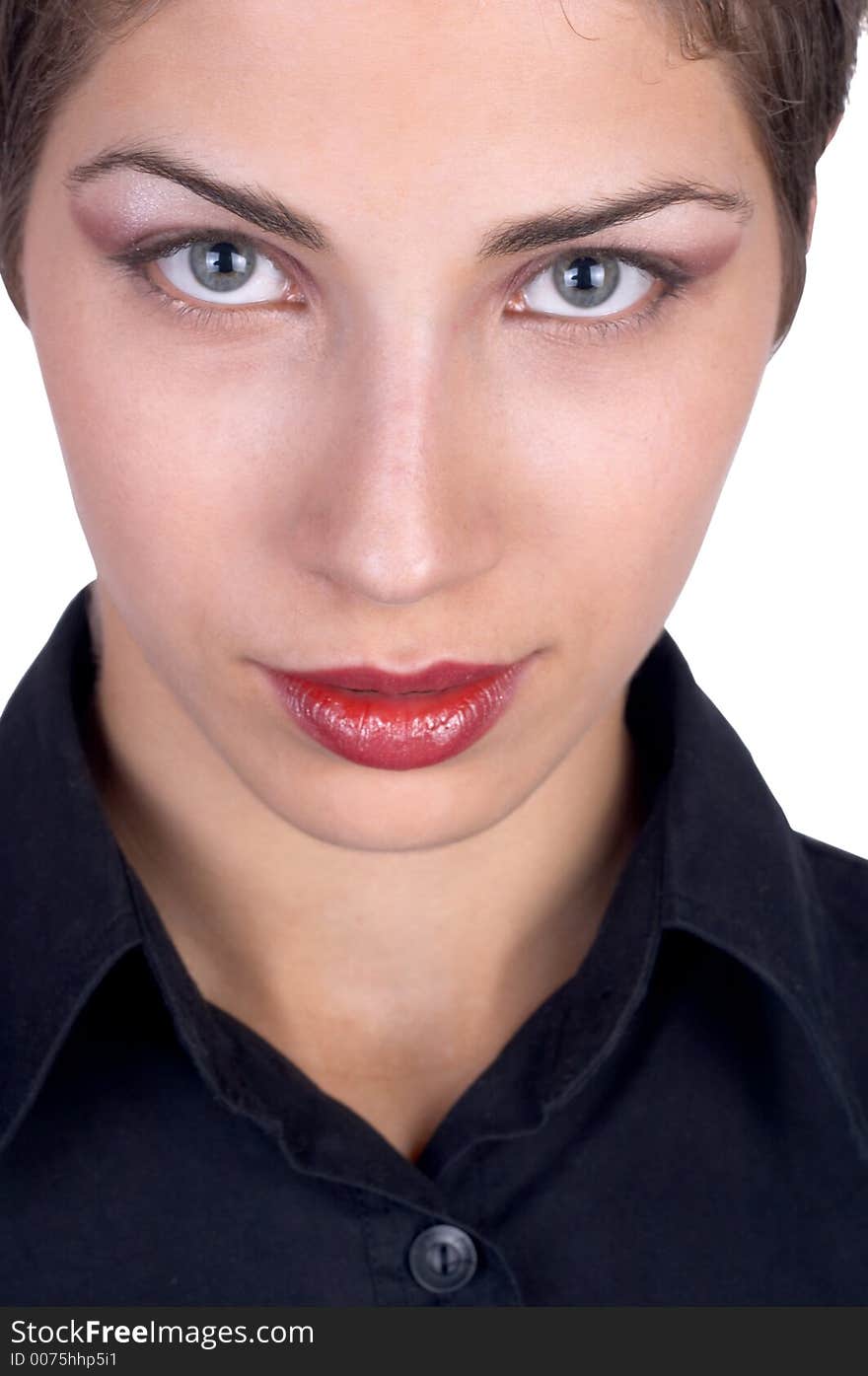 Young beautiful businesswoman posing for portrait