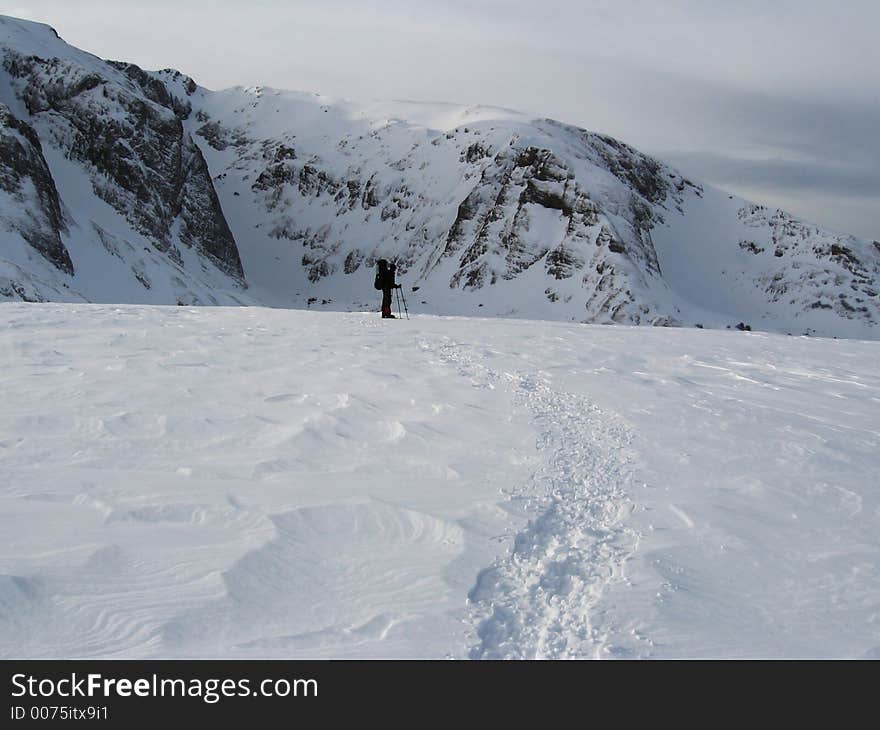 Climber in the mountain. Climber in the mountain