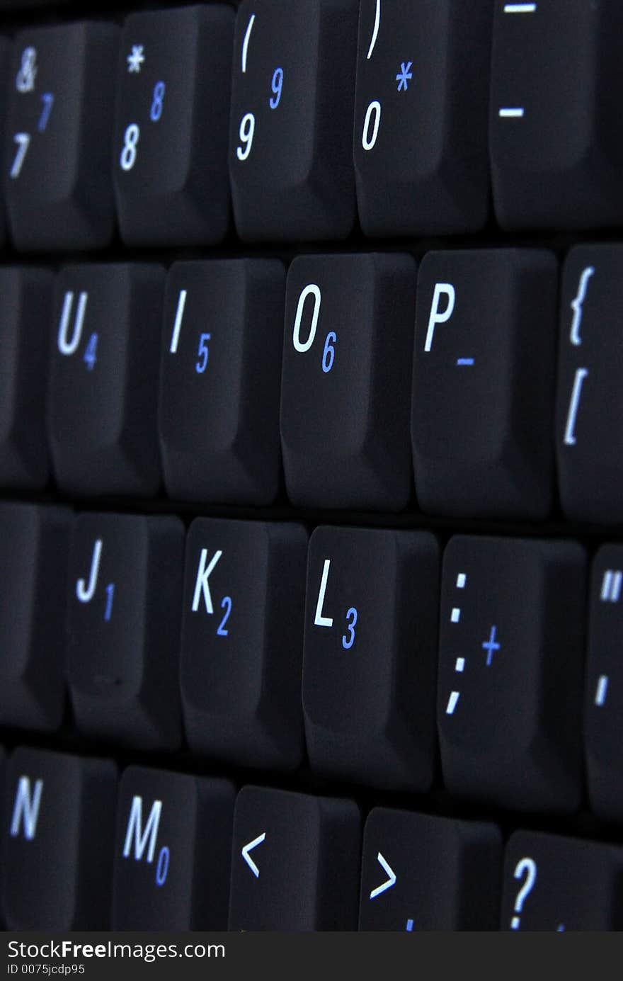 Picture of a Black keyboard