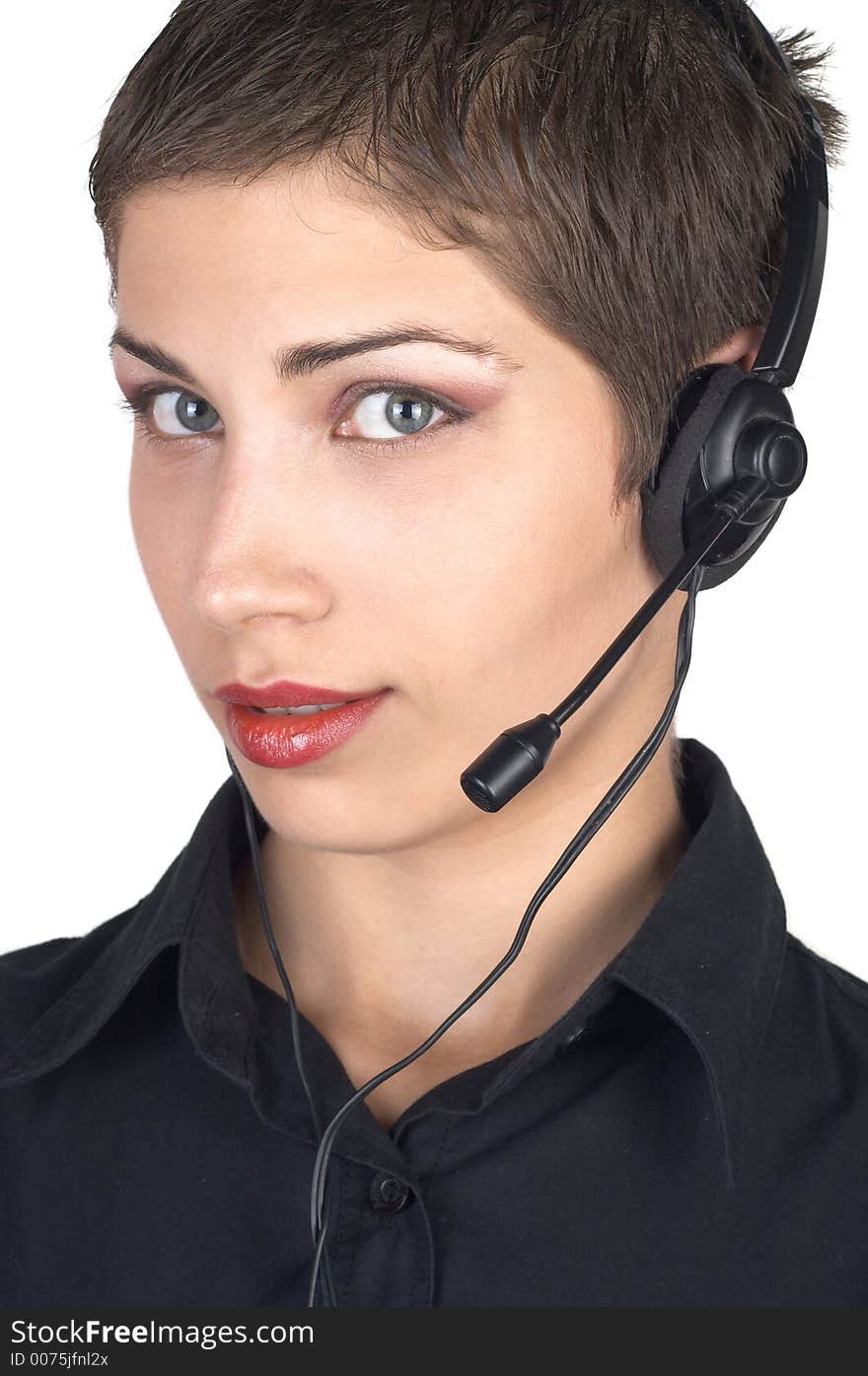 Young beautiful businesswoman posing for portrait