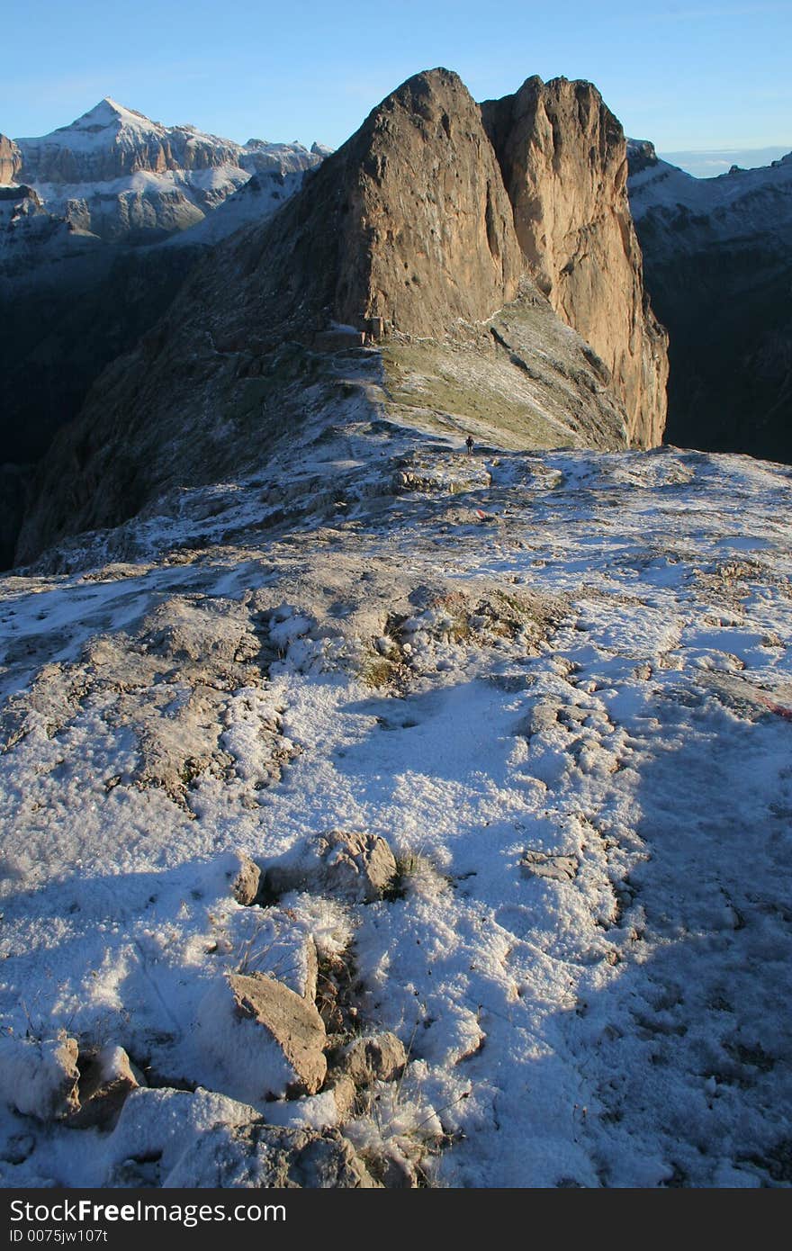 Snow in the mountains