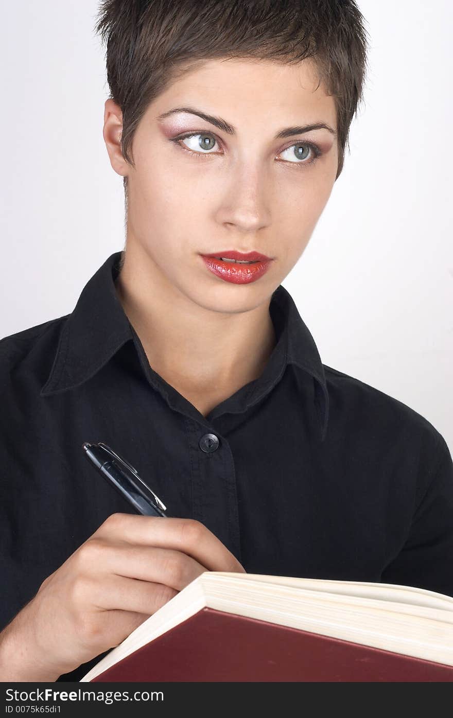 Young beautiful businesswoman posing for portrait