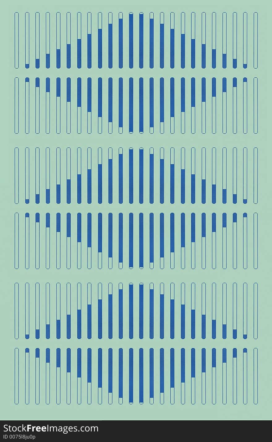 Pattern of graphical faders for audio equipment