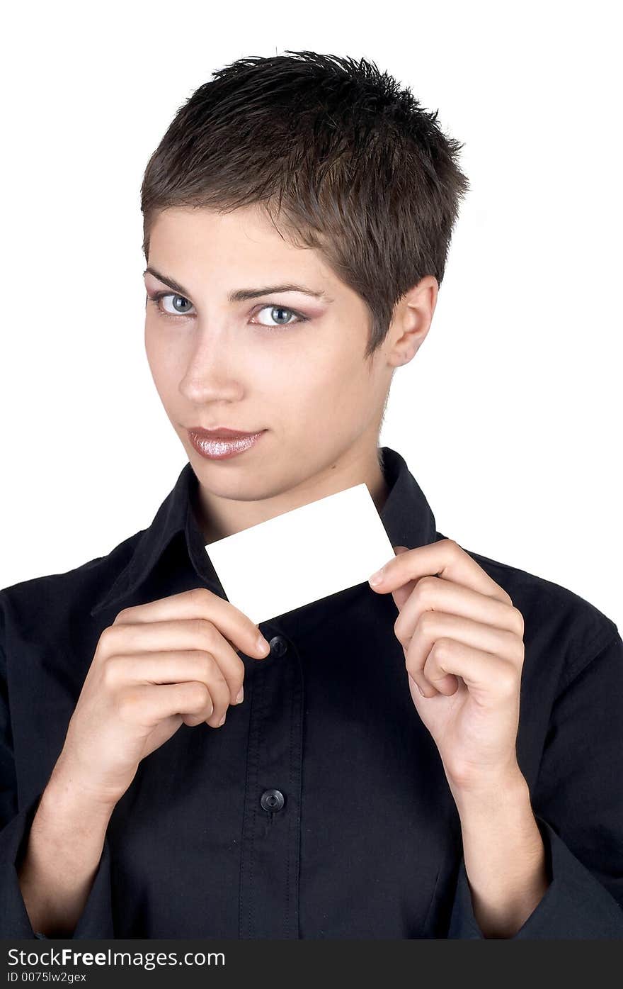 Young beautiful businesswoman posing for portrait