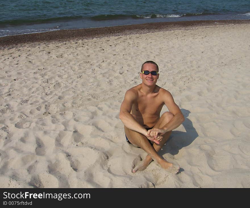 Swimmer On The Beach