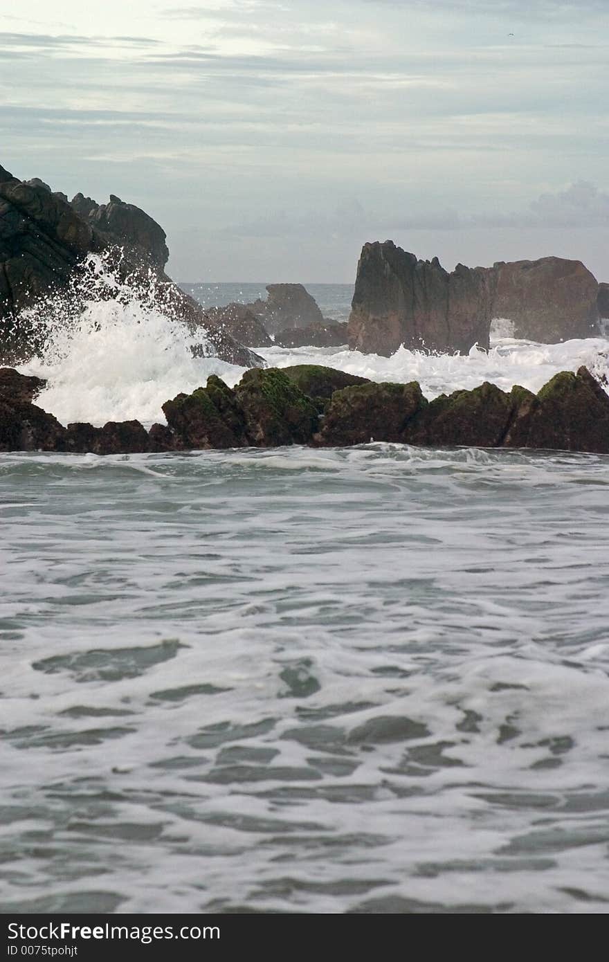 Waves off the coast of Oaxaca Mexico. Waves off the coast of Oaxaca Mexico