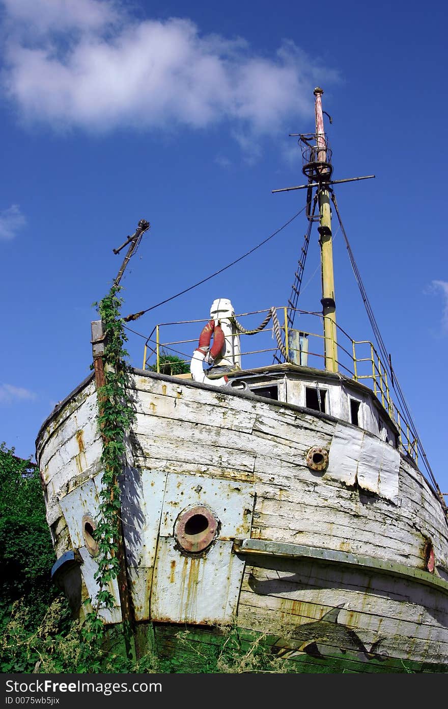 The old ship on a coast