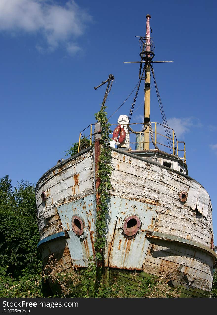 The old ship on a coast