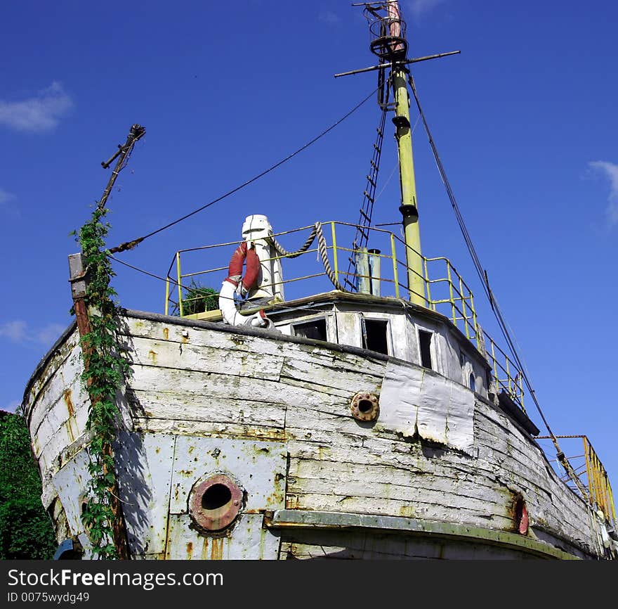 The old ship on a coast