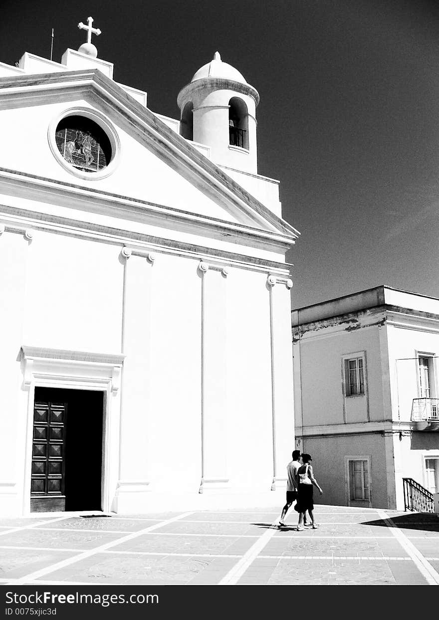 The historical church of calasetta. The historical church of calasetta