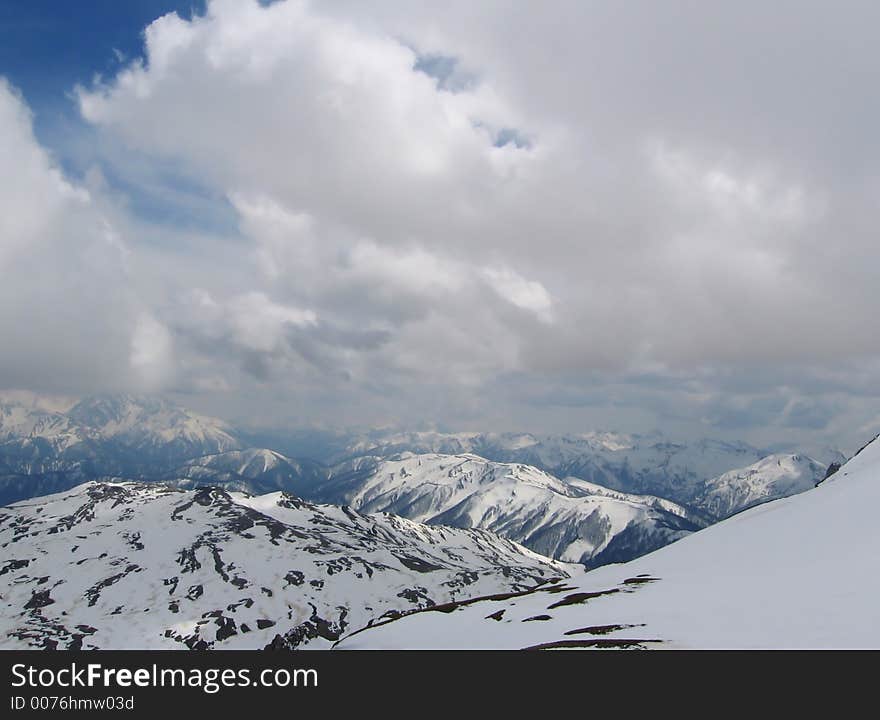 Winter mountain landscape. Winter mountain landscape