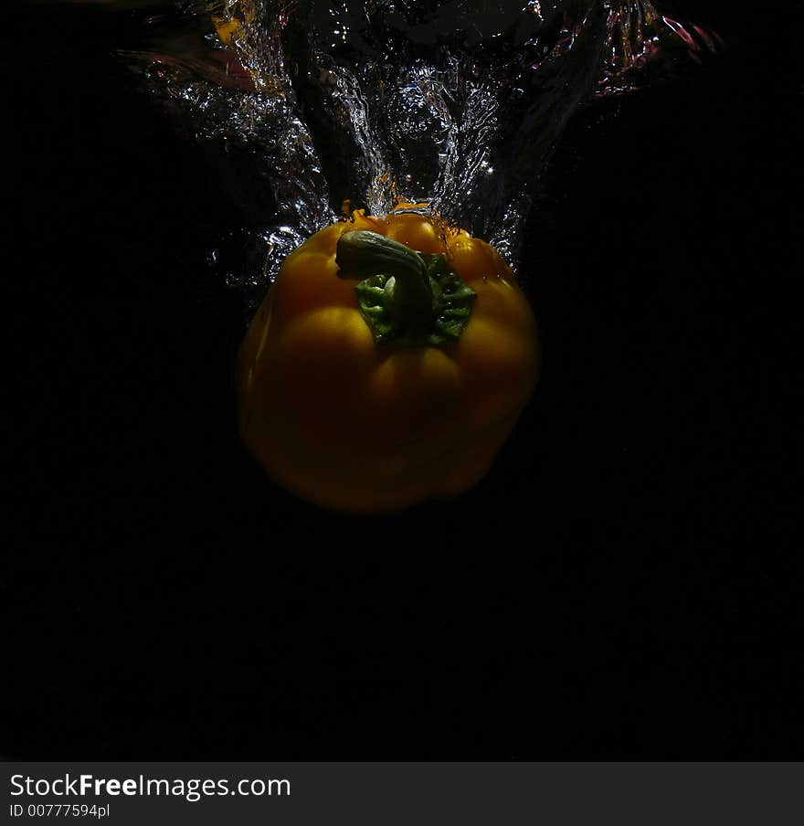 Yellow Fruit In Waterfall