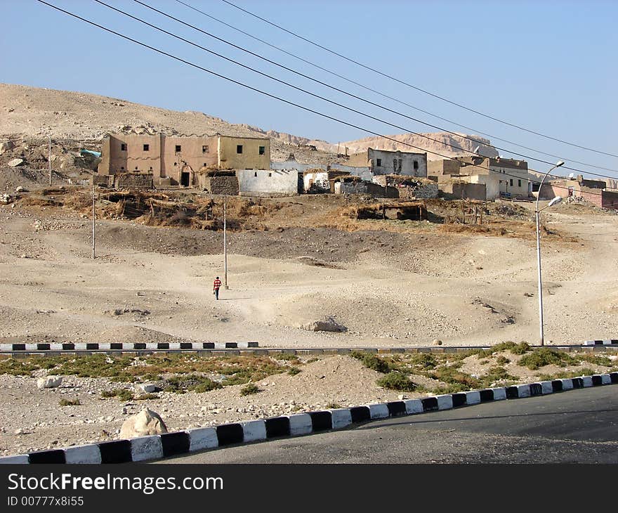 This village was close to the famous Valley of the Kings on the West Bank at Luxor. This village was close to the famous Valley of the Kings on the West Bank at Luxor