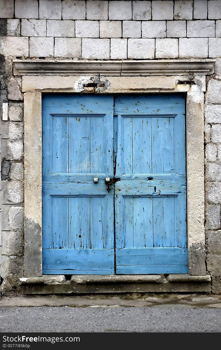 Door on old house  in montenegro. Door on old house  in montenegro