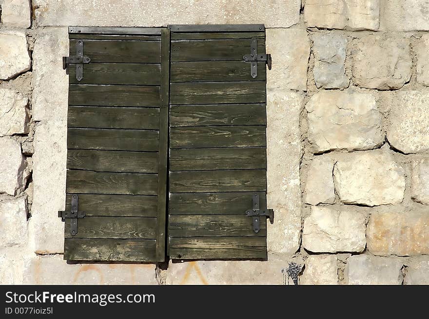 Window on old house in montenegro. Window on old house in montenegro