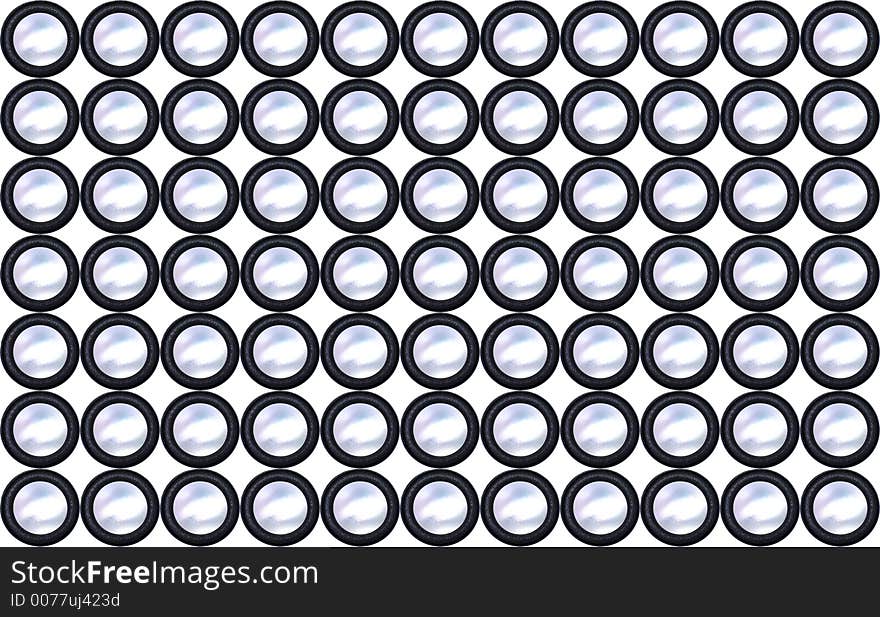 Silver,black soundspeakers pattern on white