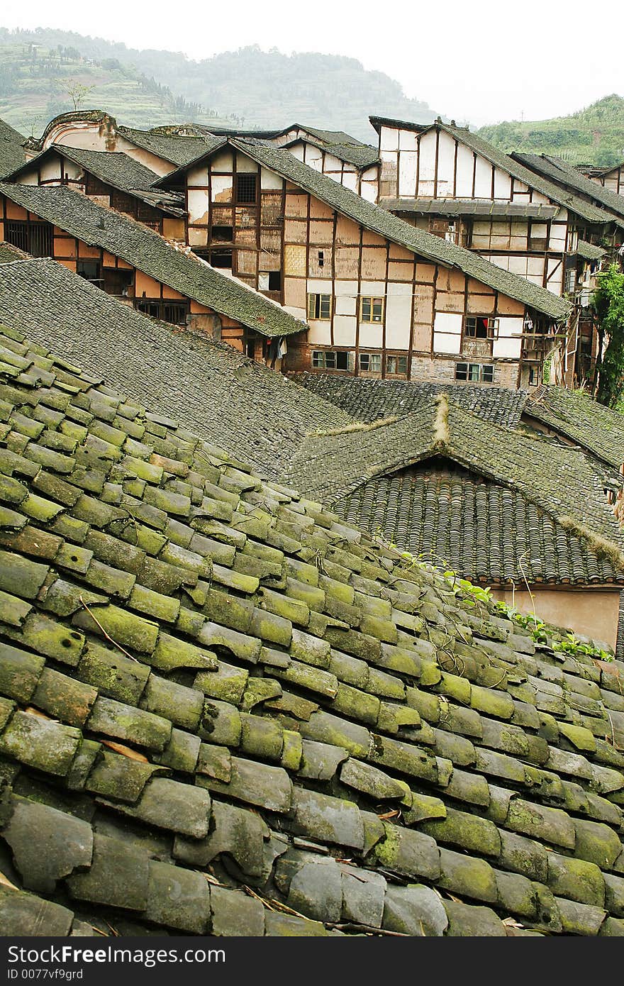 Traditional folk house of people live in Fubao village in Sichuan province of China. Traditional folk house of people live in Fubao village in Sichuan province of China