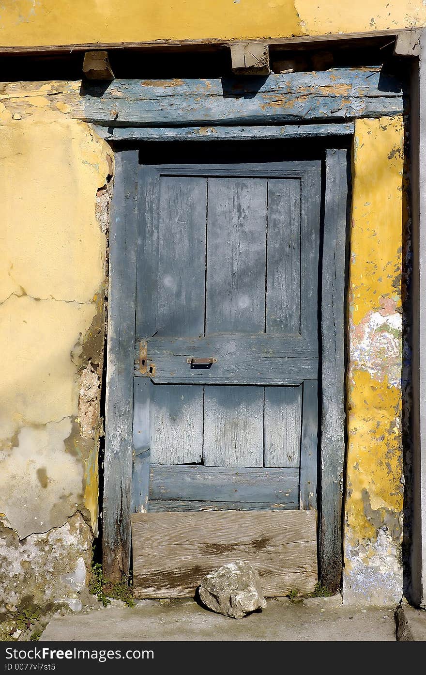 Door on old house in montenegro. Door on old house in montenegro