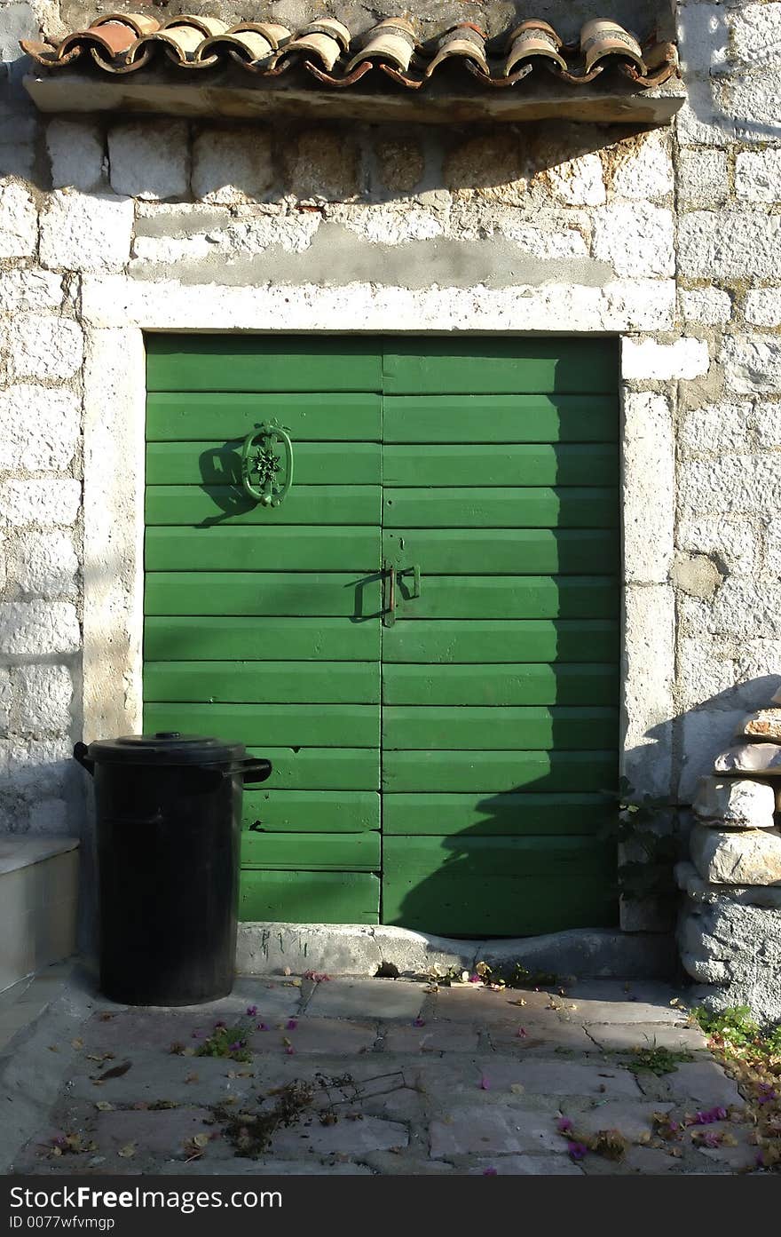 Door on old house in montenegro. Door on old house in montenegro