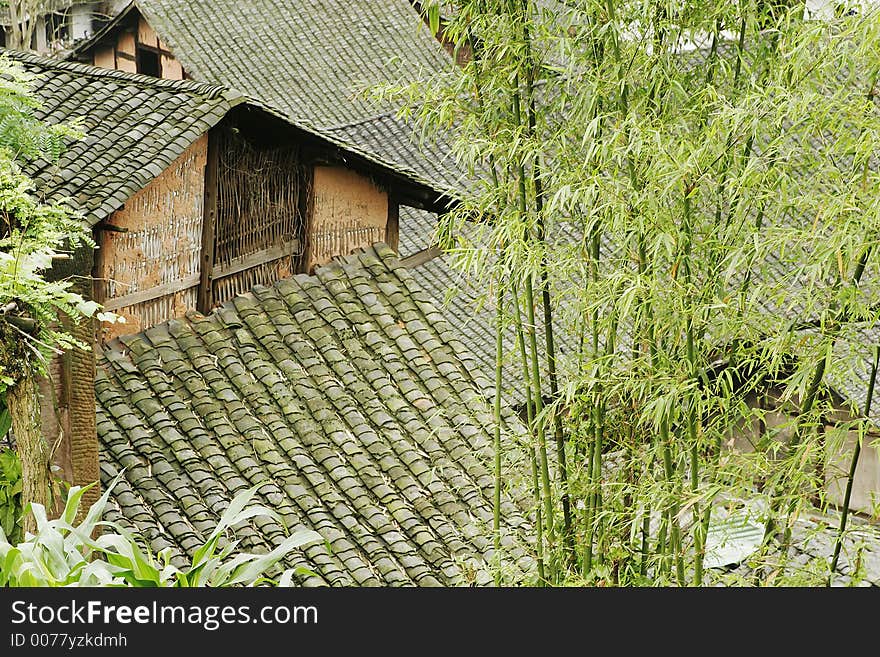 Traditional folk house of people live in Fubao village in Sichuan province of China. Traditional folk house of people live in Fubao village in Sichuan province of China