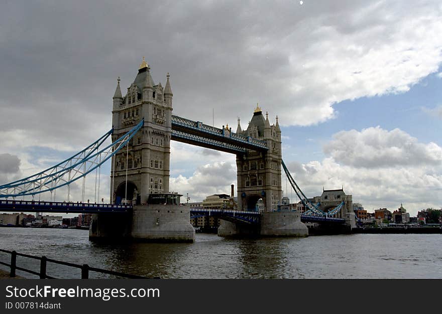 The tower bridge in london. The tower bridge in london