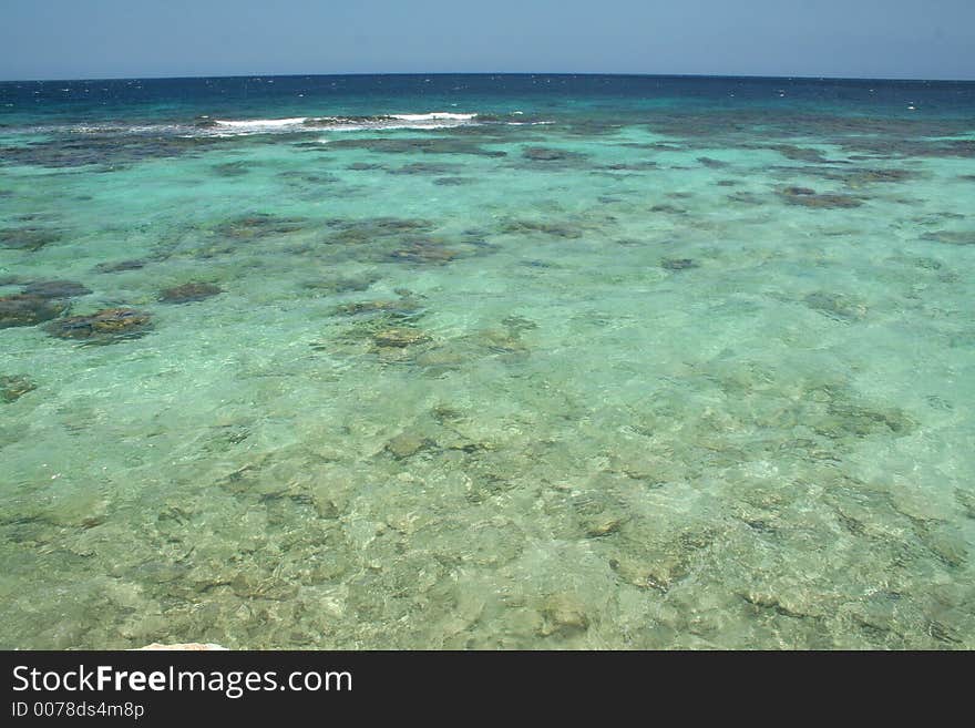 Ocean view on private island in front of Aruba