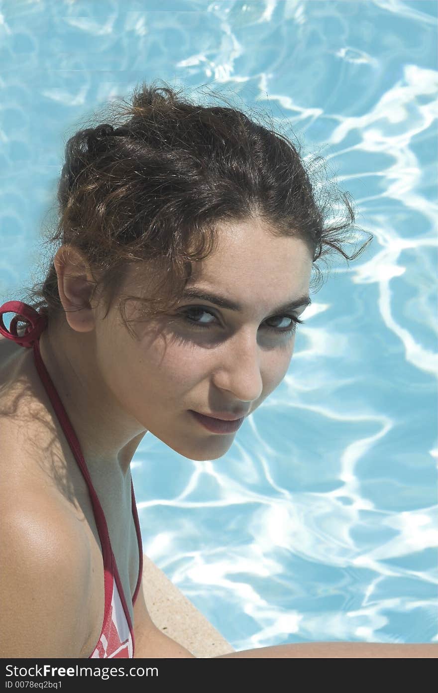 Girl by the pool