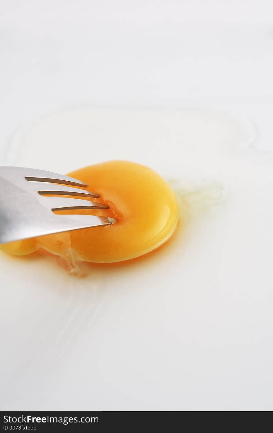 Egg with fork