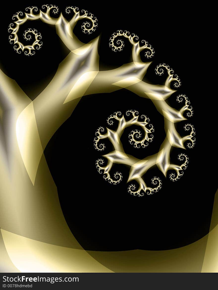 Abstract fractal image resembling an alien tree