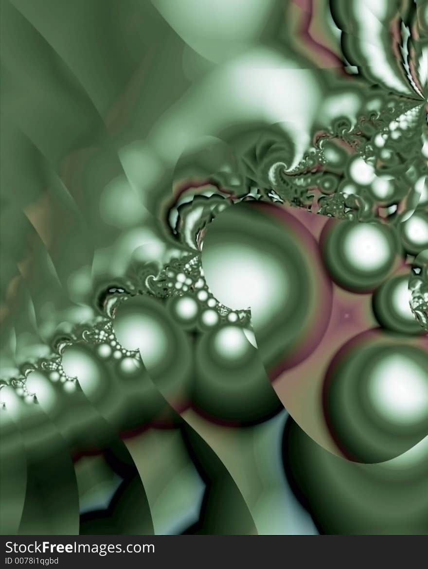 A fractal image resembling pond life. A fractal image resembling pond life