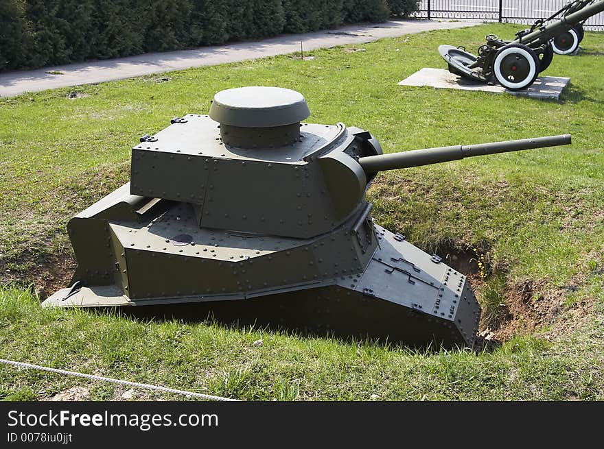 Arms of the Second World War- The MS-1 (T-13) tank construction (fixed armored weapon emplacement) (USSR). Arms of the Second World War- The MS-1 (T-13) tank construction (fixed armored weapon emplacement) (USSR)