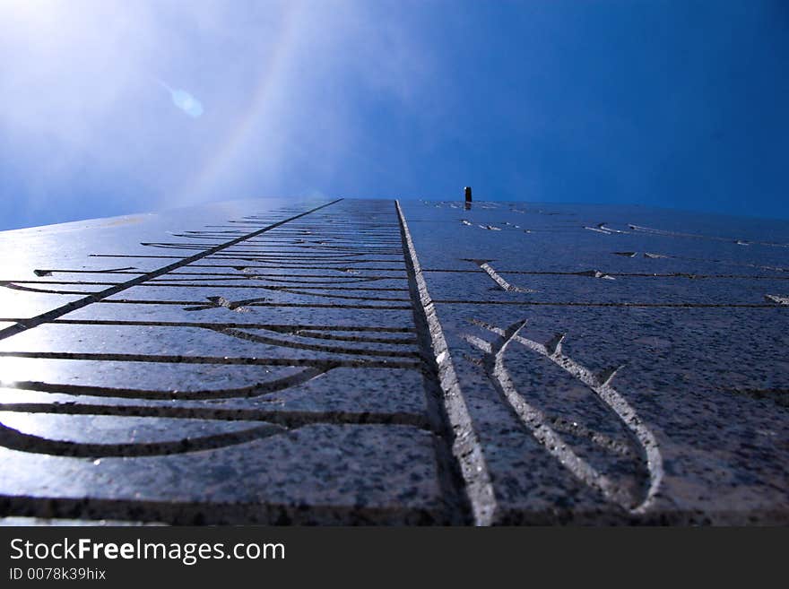 Sundial in Nida ruined by the storm