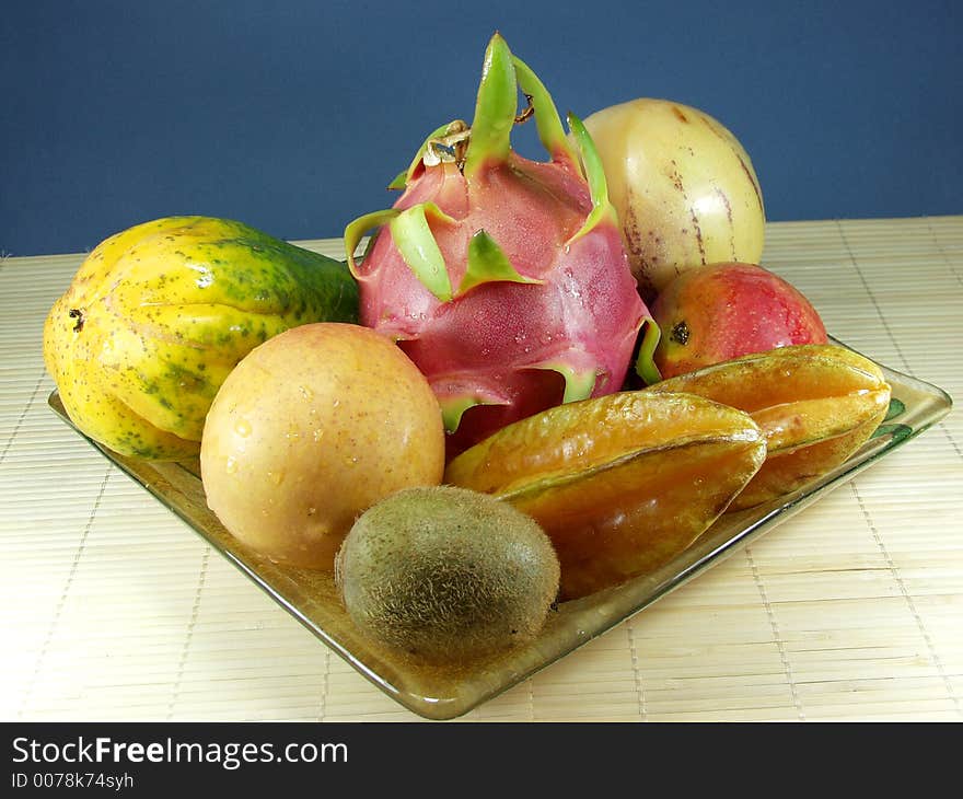 Tropical and exotic asian fruits. Tropical and exotic asian fruits