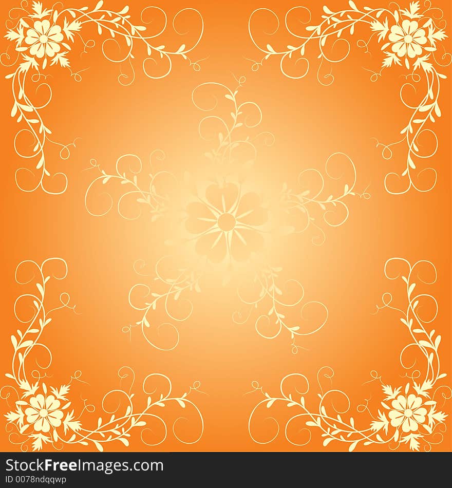 Floral Background, Vector