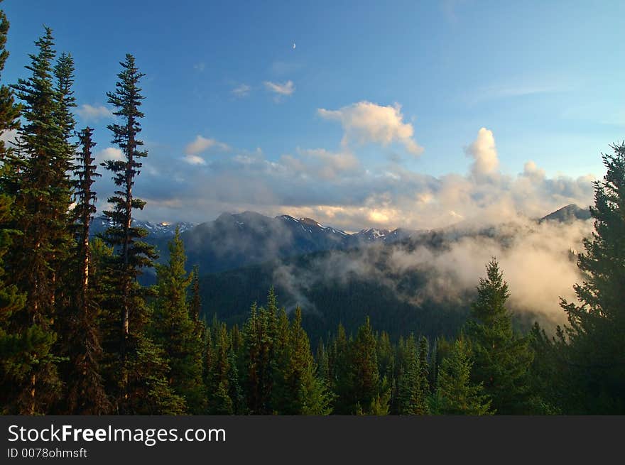 Olympic Mountains in Washington State. Olympic Mountains in Washington State