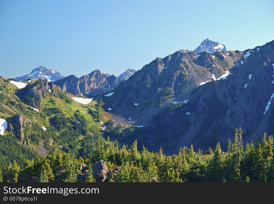 Olympic Mountains in Washington State. Olympic Mountains in Washington State