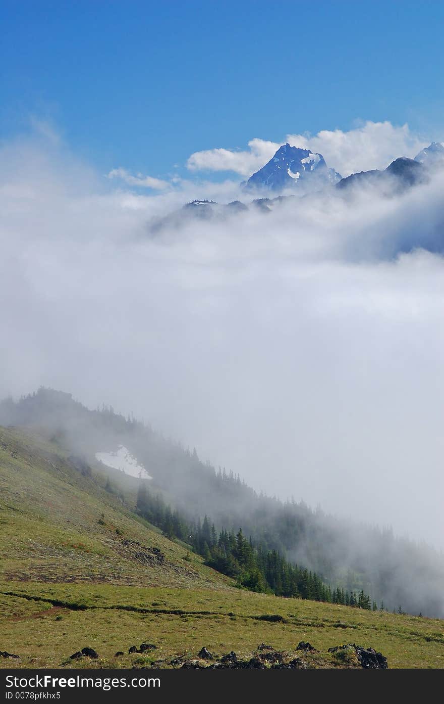 Olympic Mountains in Washington State. Olympic Mountains in Washington State