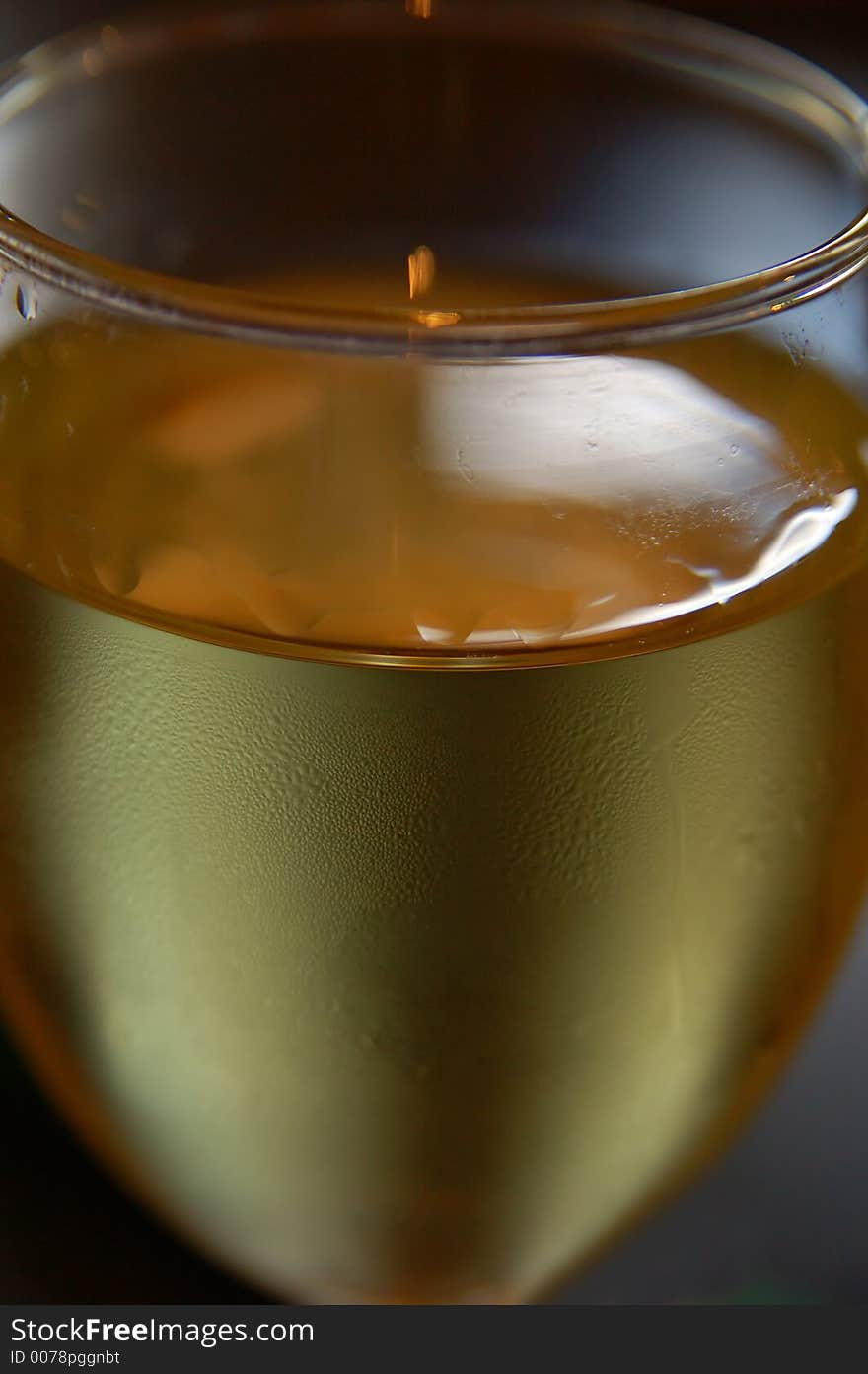 Closeup of wine glass