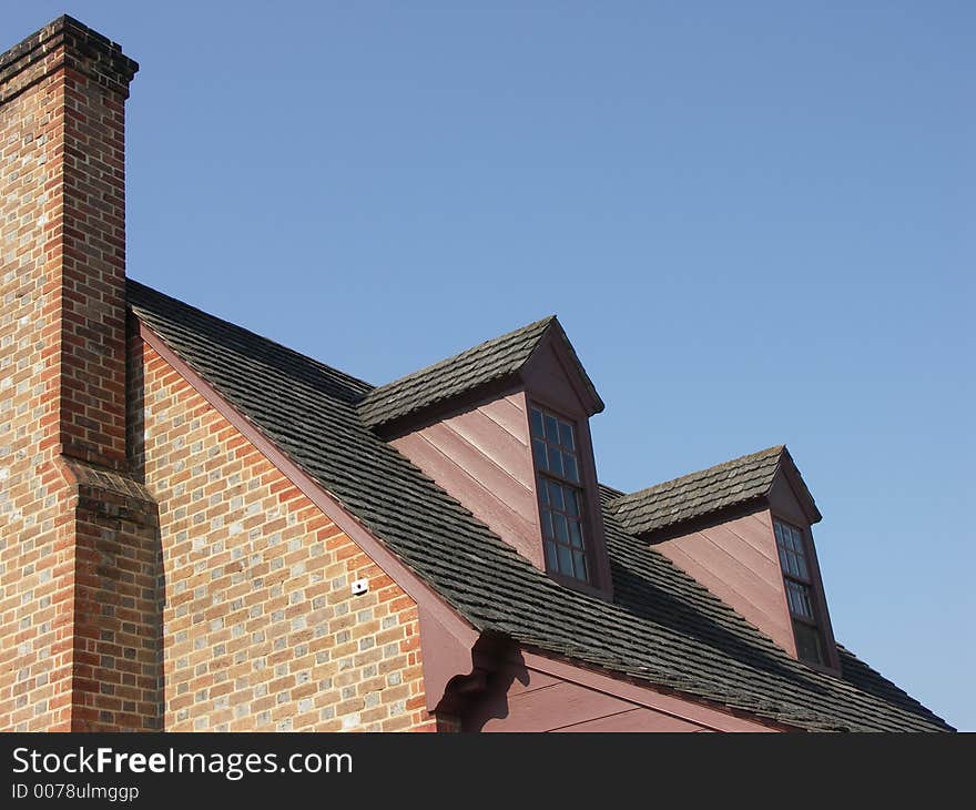 Roof in a Blue Sky. Roof in a Blue Sky