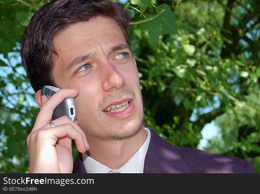 Businessman On The Phone