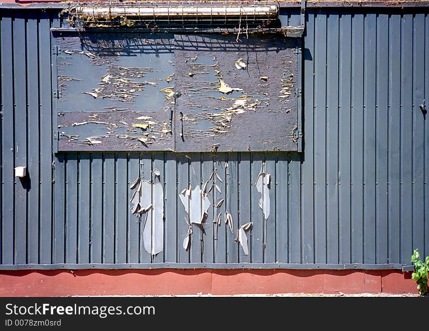 Blue container with shutter. Blue container with shutter