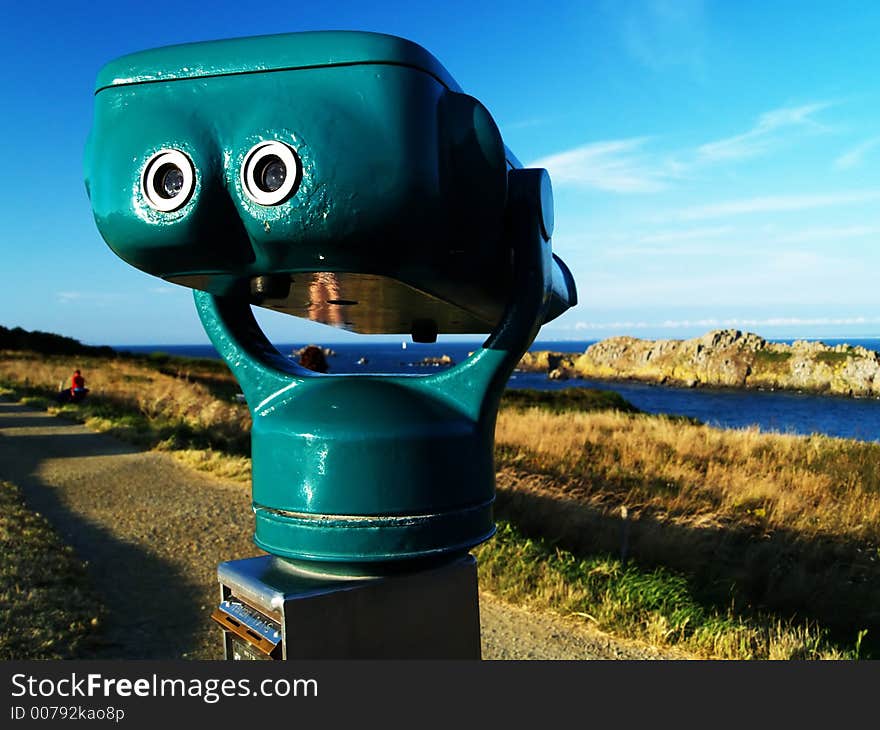 View to the sea and telescope