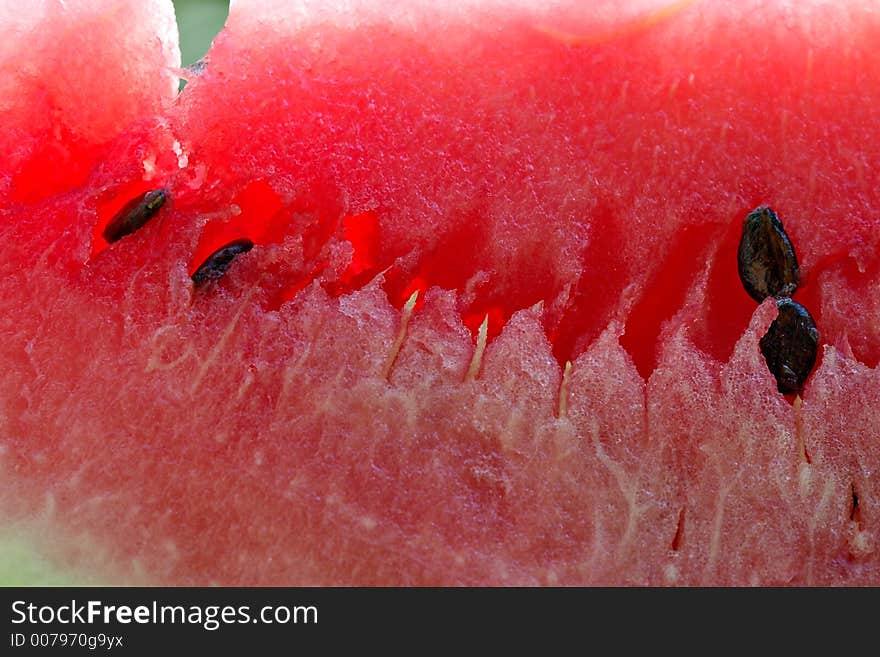 Slice of a juicy water-melon as tasty dessert