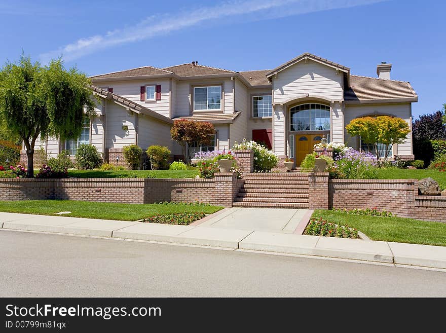 Exterior shot of a recently constructed home that shows great attention to detail in it's design and construction. Exterior shot of a recently constructed home that shows great attention to detail in it's design and construction.